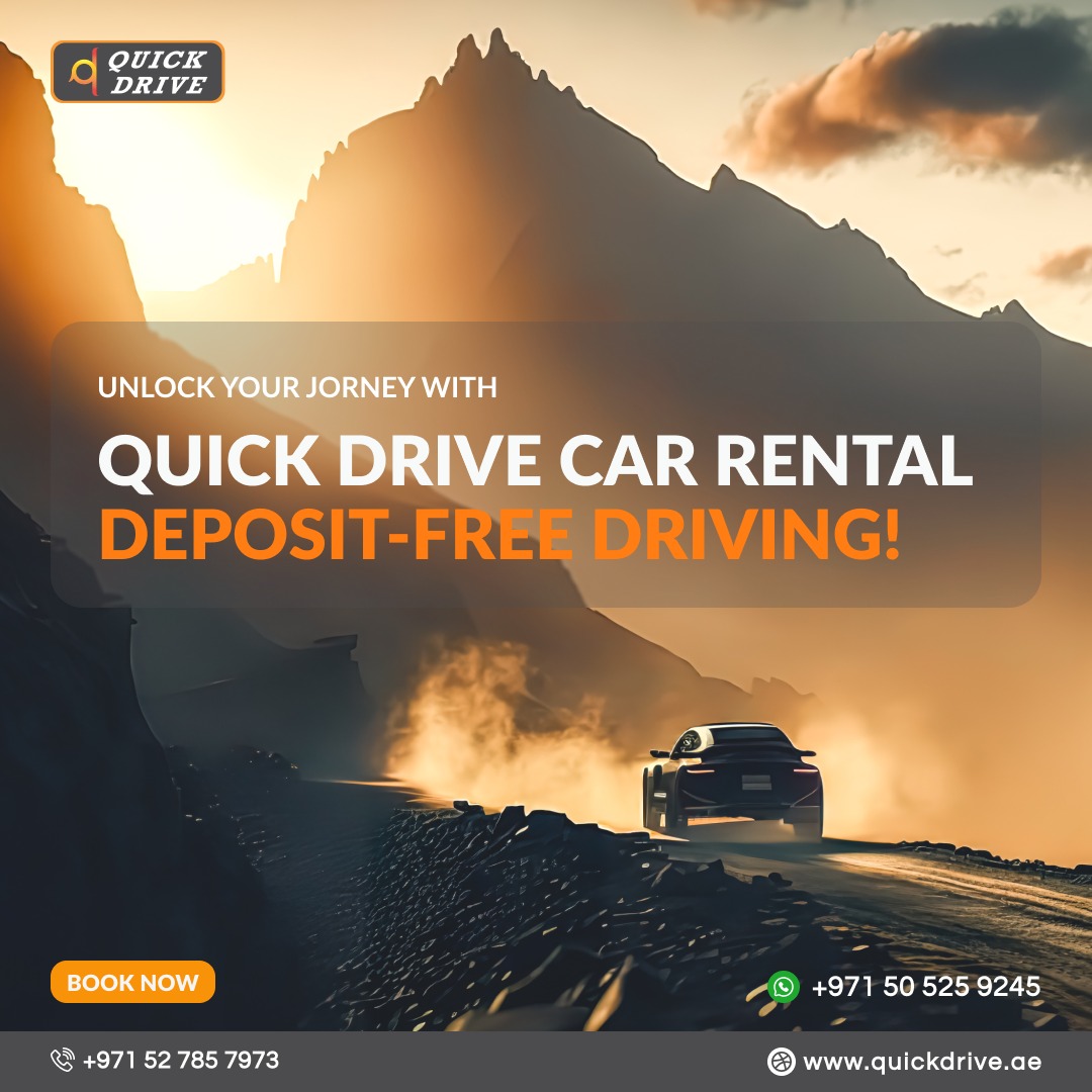 AQuickdrive's tweet image. Embark on a new journey with Quick Drive Car Rental! Experience deposit-free driving and unlock unforgettable adventures at your own pace. Book Now!

Call or WhatsApp
+971505259245

Visit: quickdrive.ae

#carrental #EasyRentals #QuickDrive Deposit #depositfree