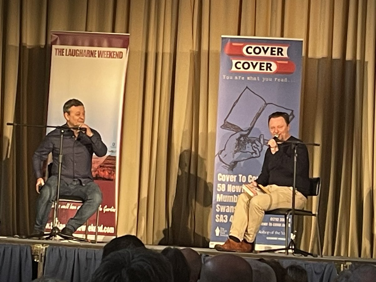 Laugharne Festival is always a brilliant mix of music, art and literature. Yesterday was great fun with Helen O’Hara playing songs with Tim Burgess, Will Sergeant being interviewed by Peter Curran and John Niven talking to James Dean Bradfield about his latest book.