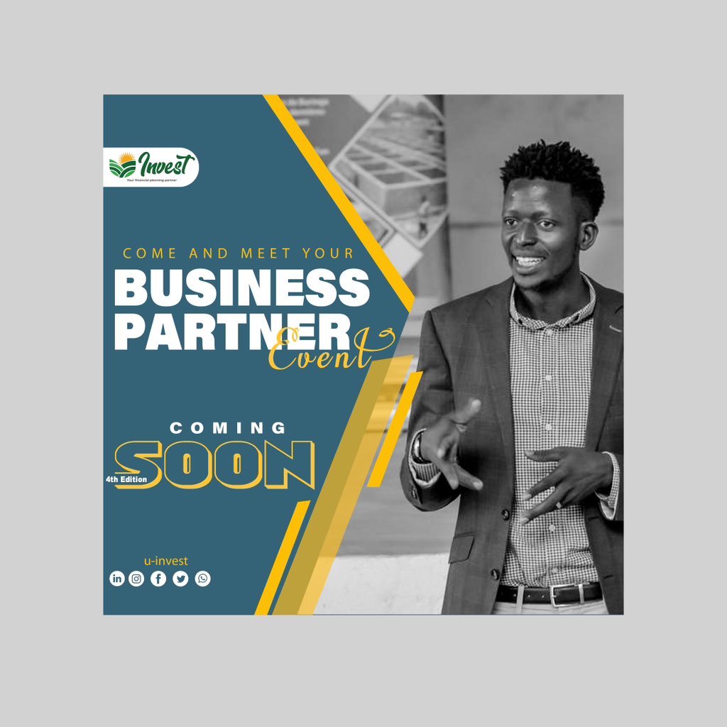U_InvestBurundi's tweet photo. Come and Meet Your Business Partner Event 4th edition is coming soon ⏳⏳
Are you ready?
#uinvest
#cmbp
#Burundi https://t.co/okpztc5wn0