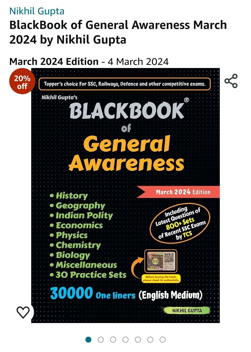 #1 Blackbook (GK) Hindi +English, is now available on Amazon with free prime delivery..🔥 ⚡ Blackbook of General Awareness (March 2024) - English Version amzn.to/3TD7ElP ⚡Blackbook of Samanya Jagrukta (March 2024) - Hindi Version amzn.to/3Vn6NY4 ⚡Blackbook…