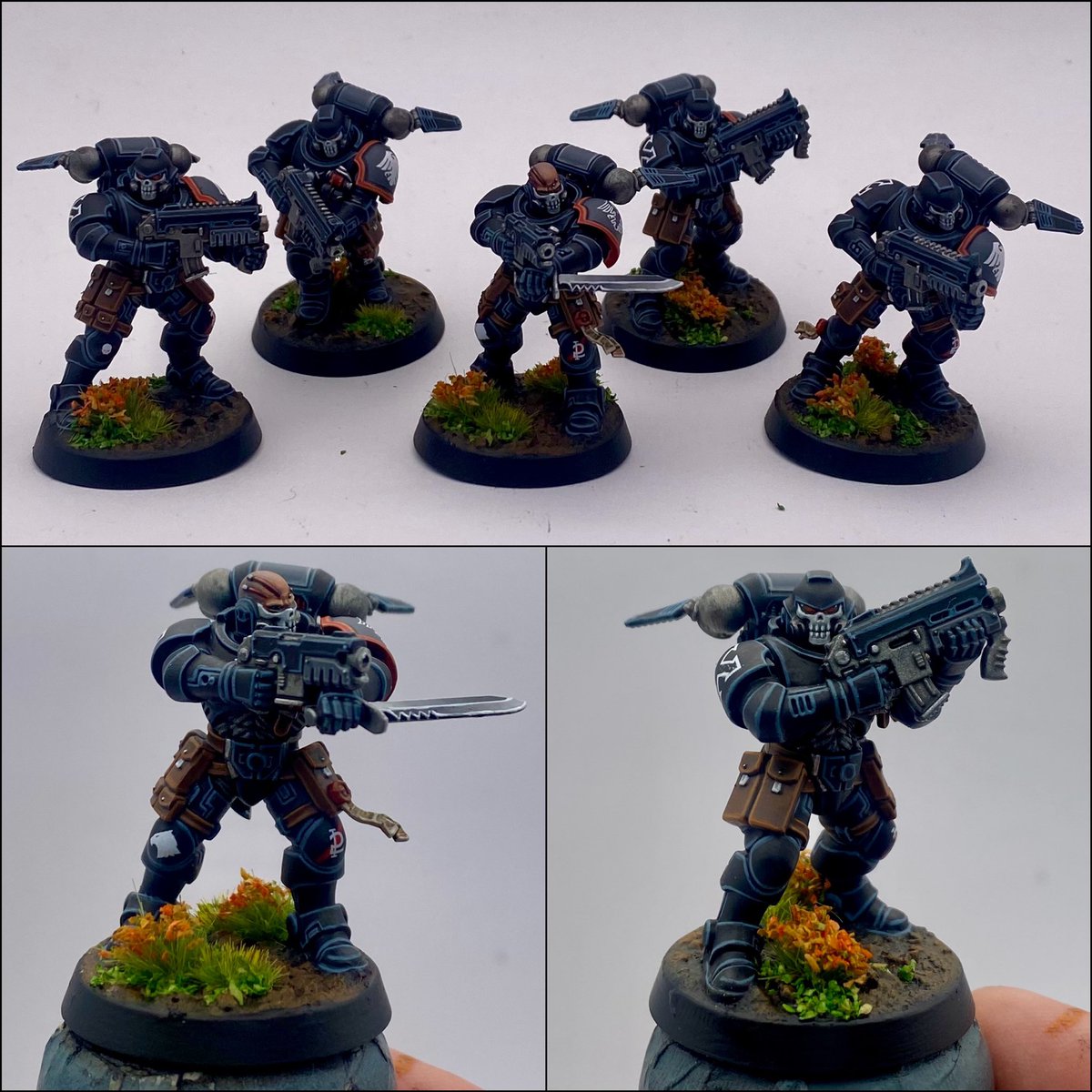 Show me an option for a two-handed pistol grip pose, and I will build it. Also makes for a nice Sergeant / Squad Leader… #WarhammerCommunity #RavenGuard #Warhammer40k #PaintingWarhammer