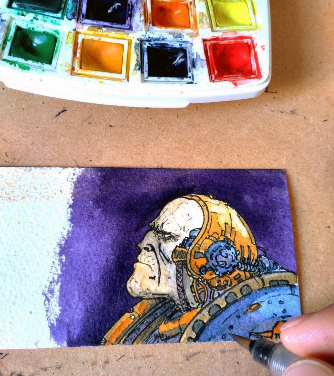 JJulkillo's tweet photo. More tiny miniature heads #Doodles ,#watercolorpainting ,#Sketching ,#sketchart ,#sketchbook ,#sketches,#various,#medieval ,#MedievalEmpires ,#comic ,#medievalcomic,#tinysketches,#Tiny ,#tinywatercolor https://t.co/LmbOx3dbjO