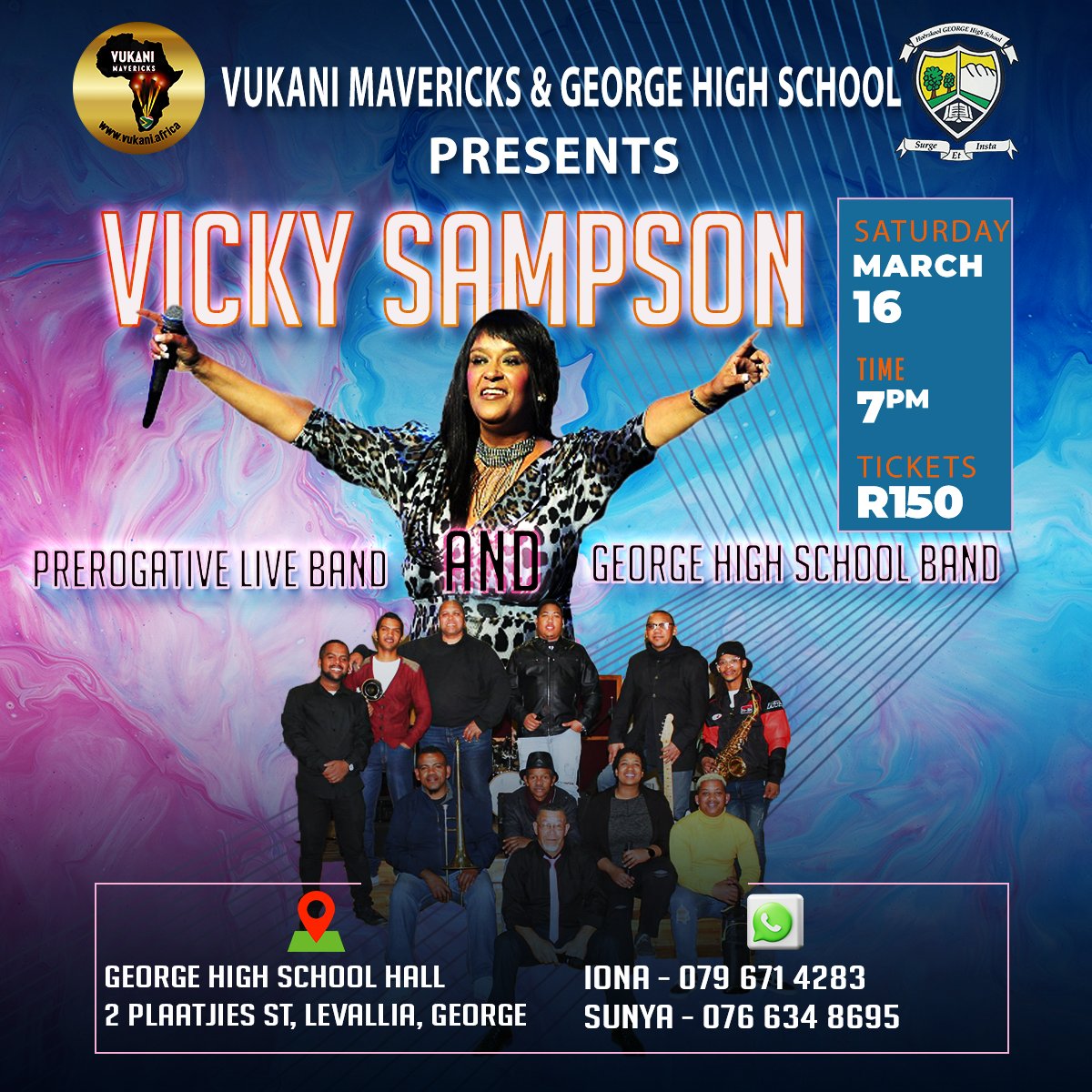 Lovely Mid-Saturday afternoon reflections, music & updates on a special event in George, SOUTH AFRICA this evening with the great #VickySampson LIVE NOW on vm-radio.com In support of #fundraising for the George High School. @ionabiona @PeterHerring @CormacRussell
