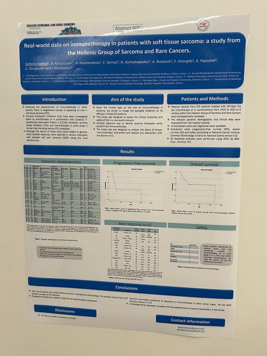 Hellenic Group of Sarcomas and rare tumors tweet media