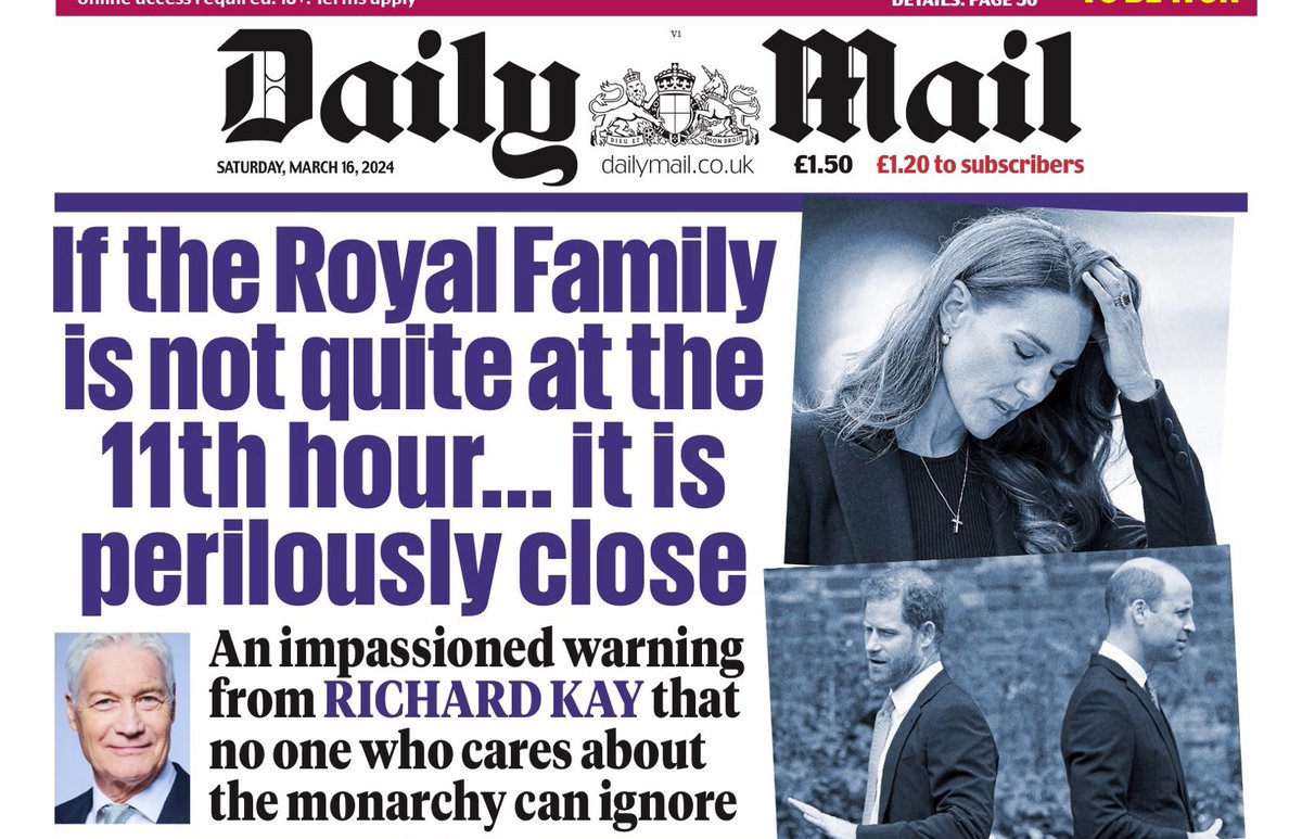 This headline is extraordinary. It’s taken exactly 18 months from the Queen dying to the Daily Mail speculating the end of the monarchy. A fumble for the ages