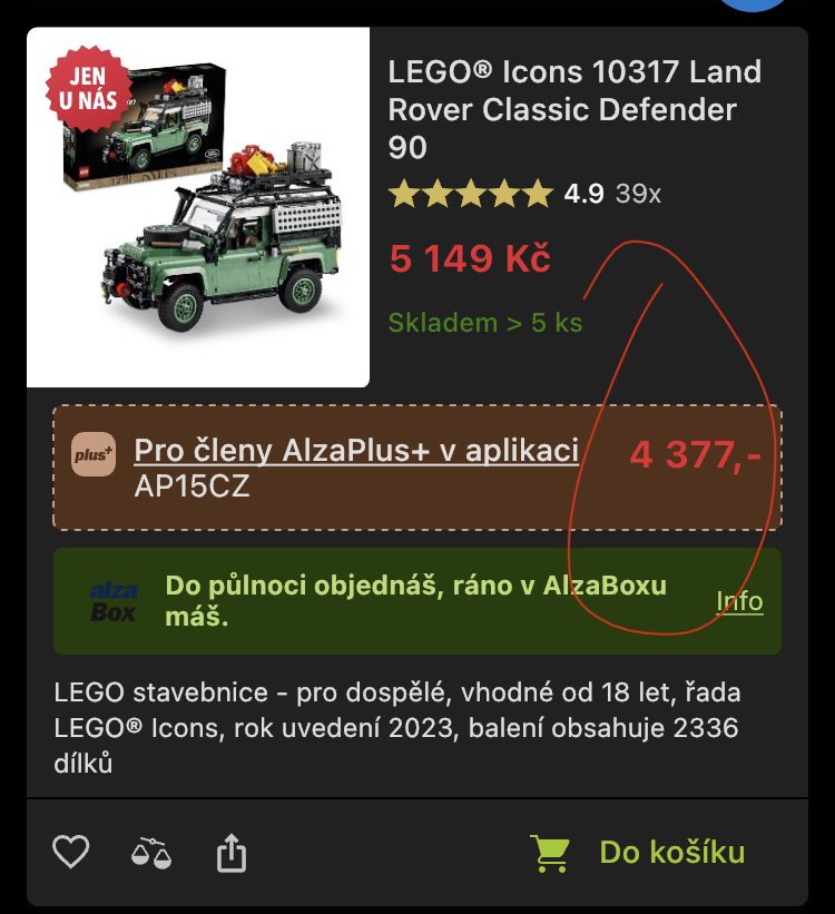 S <a href="/Alzacz/">Alza.cz</a> + začínají být některé <a href="/LEGO_Group/">LEGO</a> kousky neodolatelné 🤔

Jak se na to dívají místní lego investoři? 👀 <a href="/dneveceral/">David Neveceral</a>, <a href="/matej_turek/">Matej Turek</a> 

#lego #investice #alza