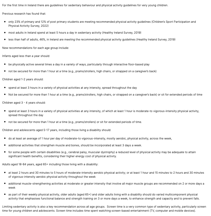 Following publication of new National #PhysicalActivity +Sedentary Behaviour Guidelines, perhaps more could be learnt from #Ireland re:new Govt #ObesityStrategy: ul.ie/news/universit… Your thoughts? : @stephenblevins9 @Cambs_PE @PE_Primary_Ltd @tagtiv8 @brainercise @IAnsonC etc