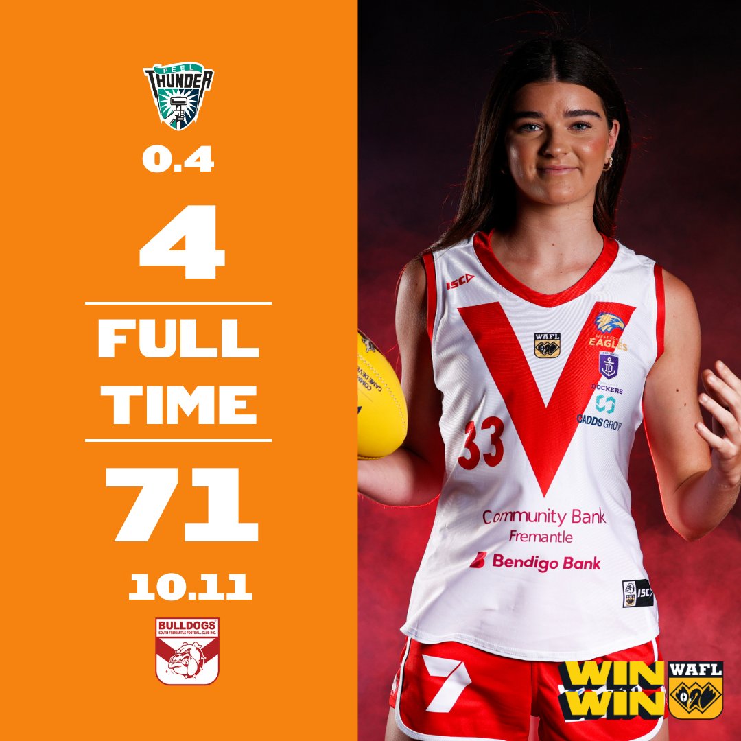 Big first win by @SFFCBulldogs over @peelthunder in the #WAFLW tonight.