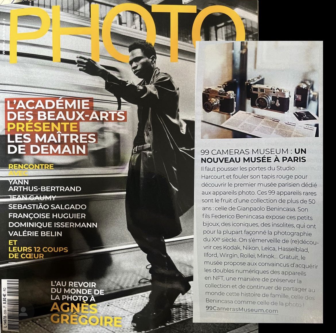 The 99 Cameras Museum is in the new Photo Magazine ! Thank you so much for the love !

We are proud that our little museum is getting visibility. Don't hesitate to come visit if you pass by Paris !

#museum #camera #vintage #photo #photography #paris #free