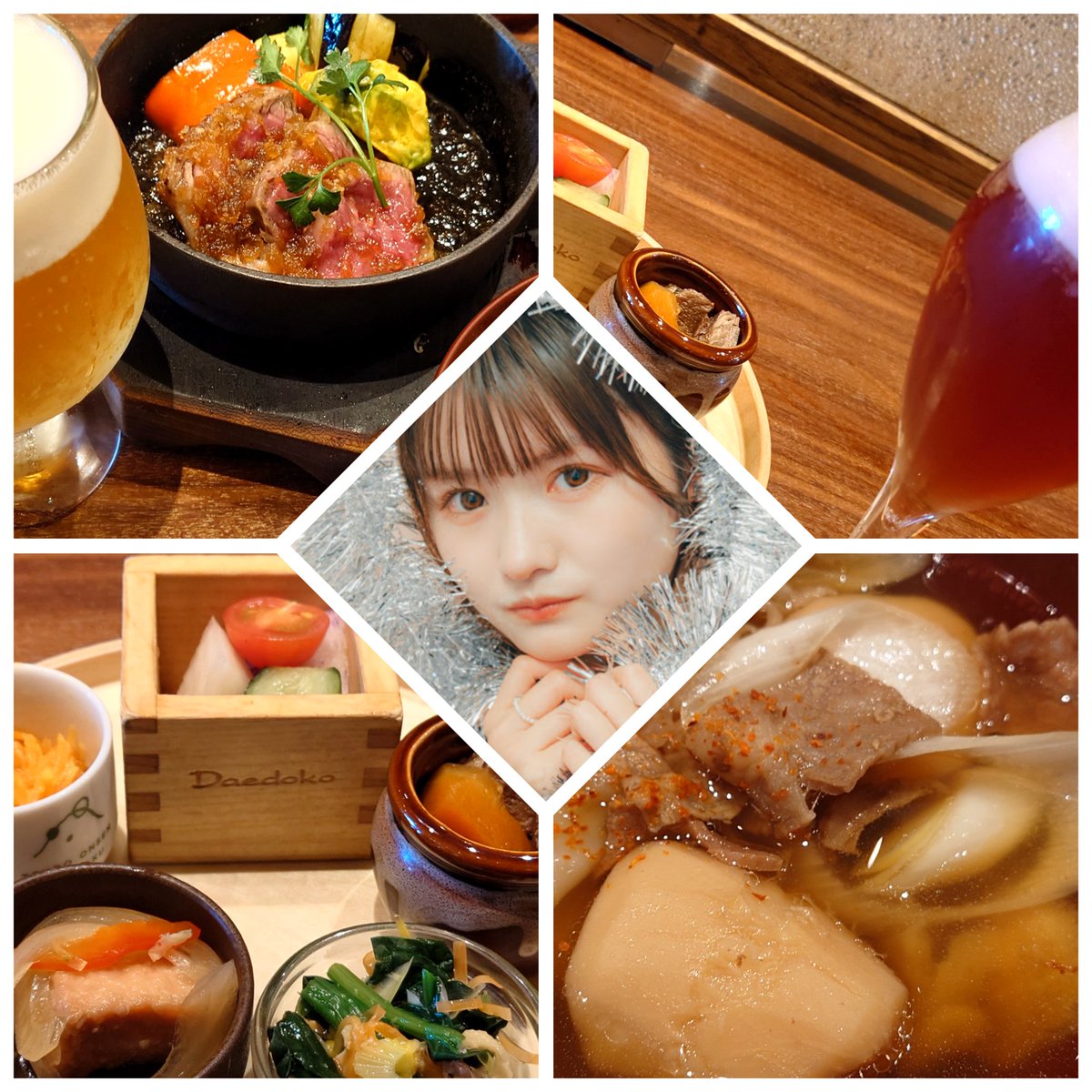 H_P_B_1982's tweet photo. #ダエドコ　で山形クラフトビールと山形料理
#渡邉歩咲　さん生誕祭に協賛いただいた　#湯坊いちらく　グループのお店
リリース曲では　#君がくれた言葉　がツボ https://t.co/4THRJ6Nigy