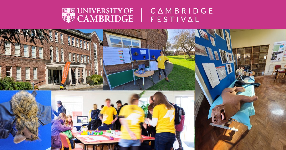 ☀It's a beautiful sunny Saturday in Cambridge! 😎 Why not come along to the West Cambridge Open Day - part of the @Cambridge_Fest Visit the Vet School for loads of fun activities! Plus two fab talks at 2pm and 3pm! Info👇🏽 vet.cam.ac.uk/news/get-hands… @Cambridge_Uni @westcamhub
