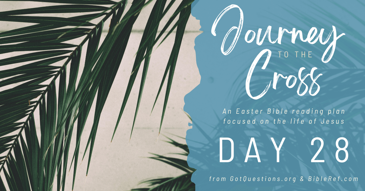gotquestions's tweet photo. Continue to journey toward the cross with us by focusing on the life of Jesus Christ each day until Resurrection Day! Today's Bible Reading can be accessed here: https://t.co/M7cOnbhe48
#EasterReadingPlan #GotQuestions #BibleRef https://t.co/LuXmSalsH1
