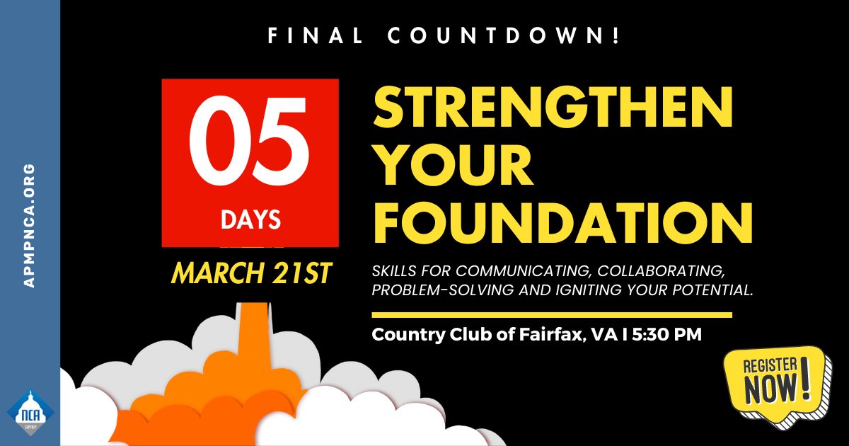 APMPNCA's tweet photo. 🤩 5 days left to get those New Year's resolutions started ➡️   GET THE POSITION YOU DESIRE! 🚀

- More marketable for every position
- Influence an organization
- Grow your career

ACT NOW! https://t.co/fP6ToBqv8a https://t.co/QuBE5rI7xS