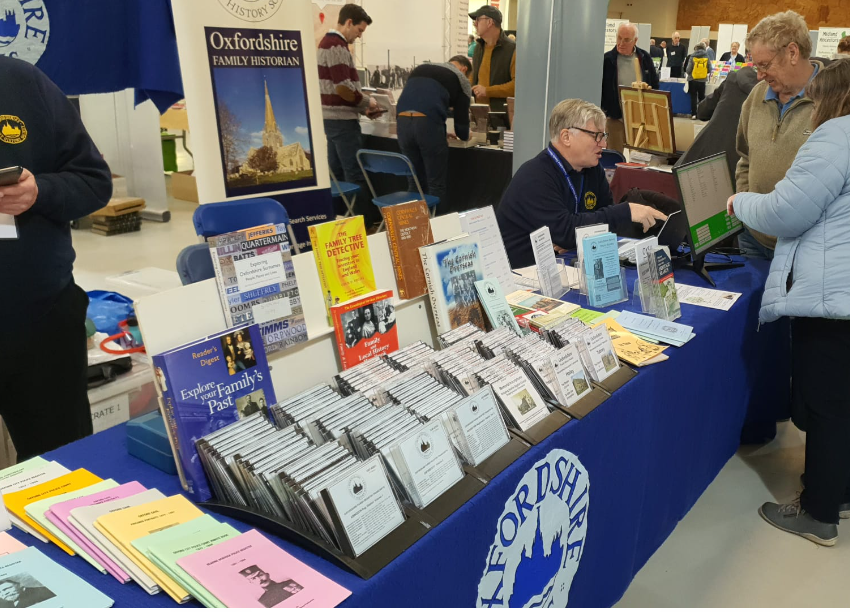OXFFamHistory's tweet photo. @OXFFamHistory is at the Family History Show @FamHistoryShow  at Malvern - come &amp; let us help you find your Oxfordshire ancestors. https://t.co/umH6CCb72J