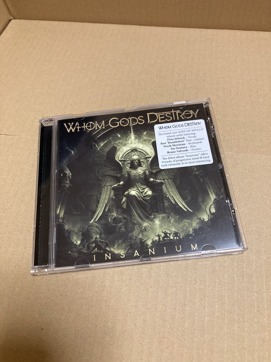 KentokiMetal's tweet photo. 1日遅れで到着しました爆音で聴きまくります🤘🎸🎹🥁🤘#INSANIUM @wgdestroy @DerekSherinian @bumblefoot @yasnomuramusic @Dino_Official @bruno_valverde https://t.co/VjONPZ5nQE