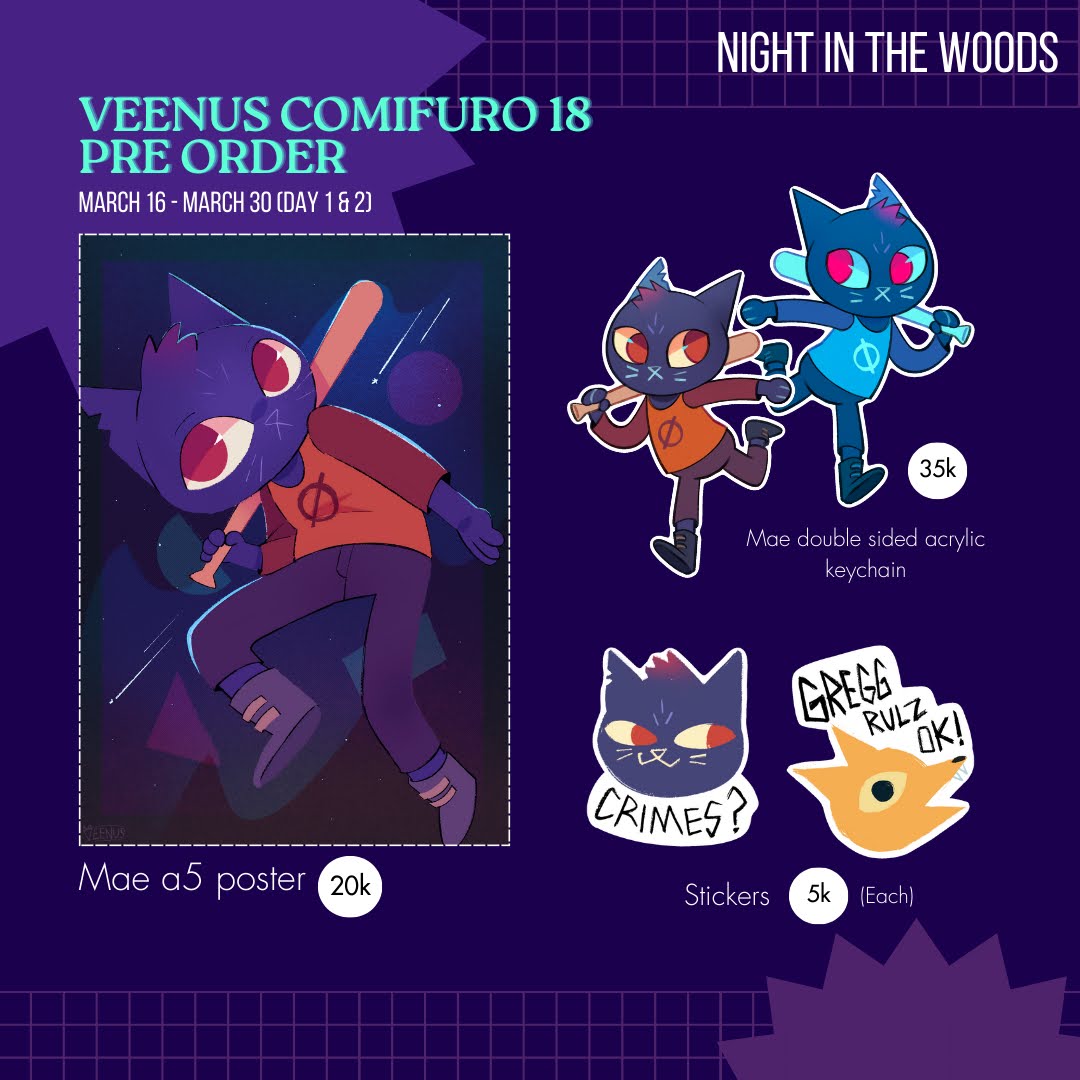 venuslostkidd's tweet photo. Opening 1st batch of pre orders for cf18! 

📅 open till march 16 - 30
📍Circle: S354T (booth number TBA) 
⭐link to PO forms in story highlight
📝current art shown might be subjected to minimum chang

Forms: https://t.co/2utAcxeU2K

#comifuro #comifuro18 #cf18 https://t.co/qduhVhU4Jq