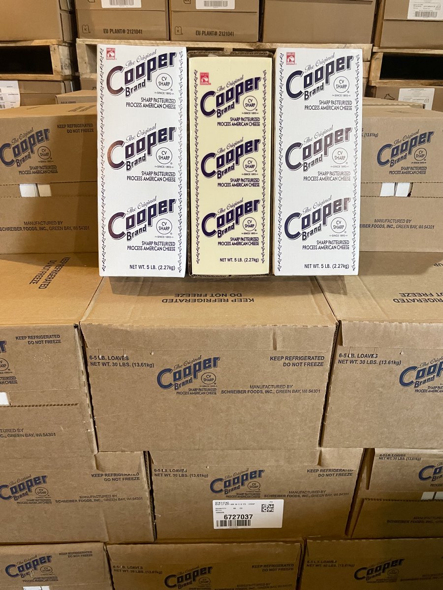 Two weeks left on our Cooper cheese sale! 5 lb. bar $16.95 / 6/5 lb. case $98.70. #coopersharp