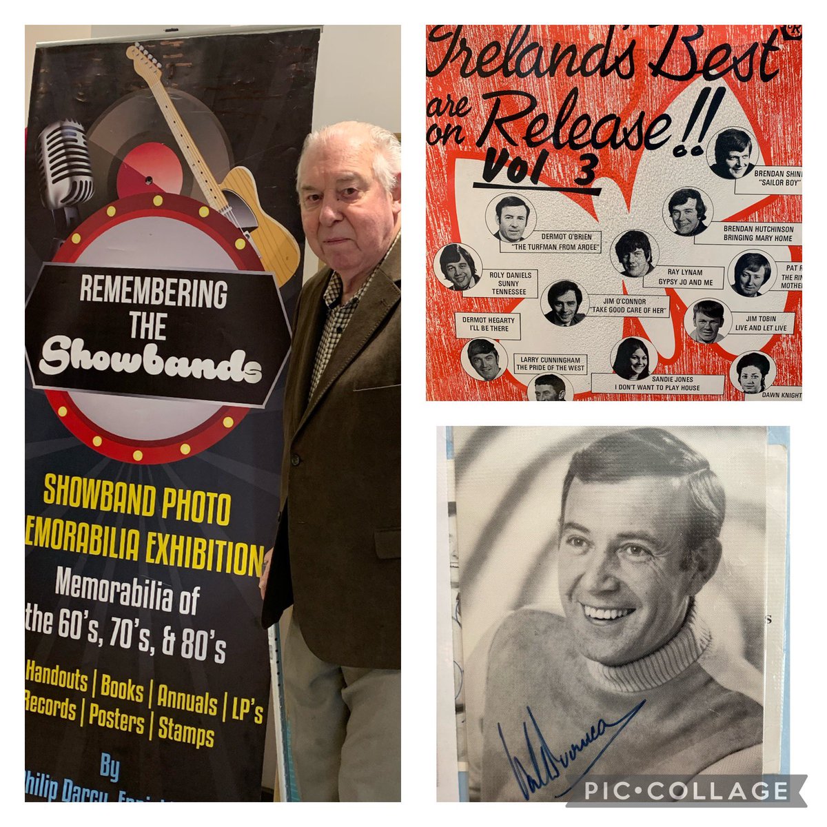 ruthannebaxter's tweet photo. What a super morning I have had bringing Daddy in to @ECMFCM to see the current temp exhibition ‘Remembering the #Showbands’. Opening up a whole host of #stories from Daddy about The Skyrockets, Bryan Coll, Joe Dolan, The Capitols & so many more. #Ireland #music #nostalgia https://t.co/3vj66Srqgw