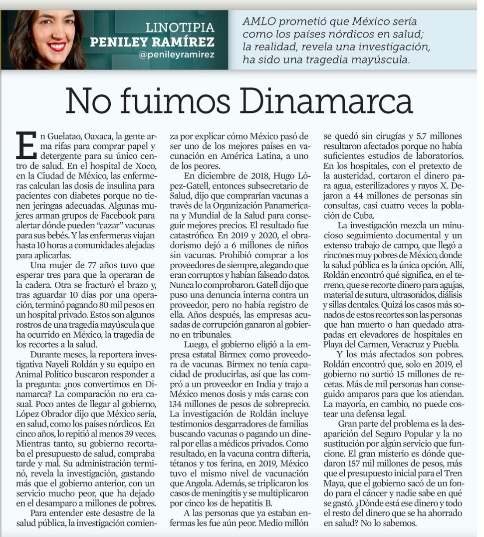 Melissa_Bely's tweet photo. 💥 SOPAS 💥

Cuando López Obrador lea la columna de Peniley Ramírez se le va a atorar el tamal de chipilin en el pescuezo.

"No fuimos Dinamarca"..

Ni lo seremos NUNCA mientras Morena gobierne.

👇 https://t.co/yI4DVIN8tW