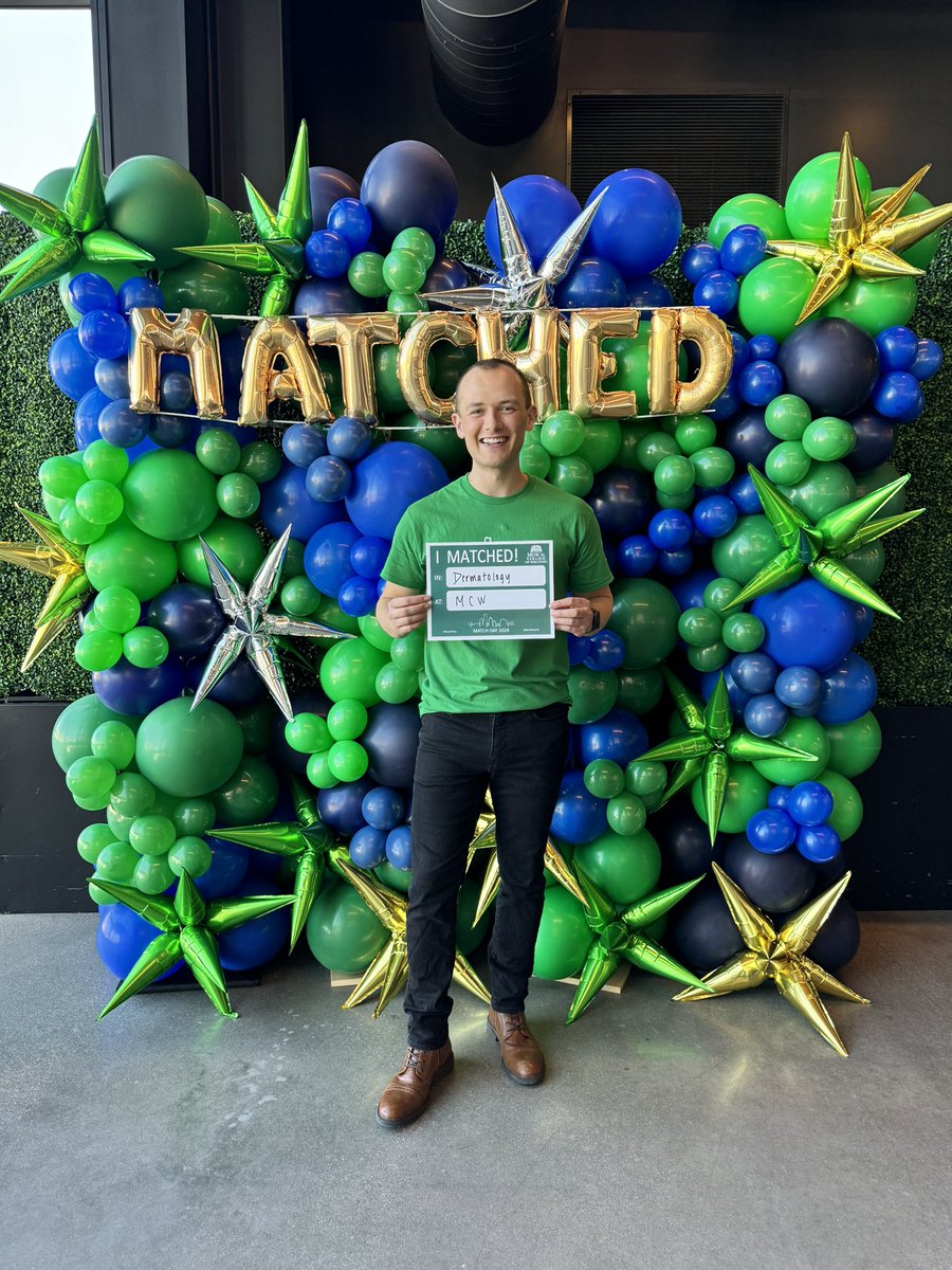 Super excited to share that I matched at my first choice for dermatology residency at the Medical College of Wisconsin!! I feel incredibly fortunate to continue serving the people of Milwaukee at a program that is so special to me 🫶
#Match2024 #dermmatch