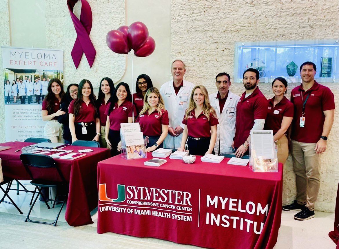 C. Ola Landgren, M.D. (@drolalandgren) on Twitter photo March is Multiple Myeloma Awareness Month! This week, we had full program in Coral Gables. The coming weeks, we will have great programs in downtown Miami and in Deerfield. Don’t miss these events!
#mmsm <a href="/IMFmyeloma/">International Myeloma Foundation</a> <a href="/theMMRF/">Multiple Myeloma RF</a> <a href="/HealthTree/">HealthTree Foundation</a> <a href="/SylvesterCancer/">Sylvester Comprehensive Cancer Center</a> #miami <a href="/univmiami/">University of Miami</a> March is Multiple Myeloma Awareness Month! This week, we had full program in Coral Gables. The coming weeks, we will have great programs in downtown Miami and in Deerfield. Don’t miss these events!
#mmsm <a href="/IMFmyeloma/">International Myeloma Foundation</a> <a href="/theMMRF/">Multiple Myeloma RF</a> <a href="/HealthTree/">HealthTree Foundation</a> <a href="/SylvesterCancer/">Sylvester Comprehensive Cancer Center</a> #miami <a href="/univmiami/">University of Miami</a>