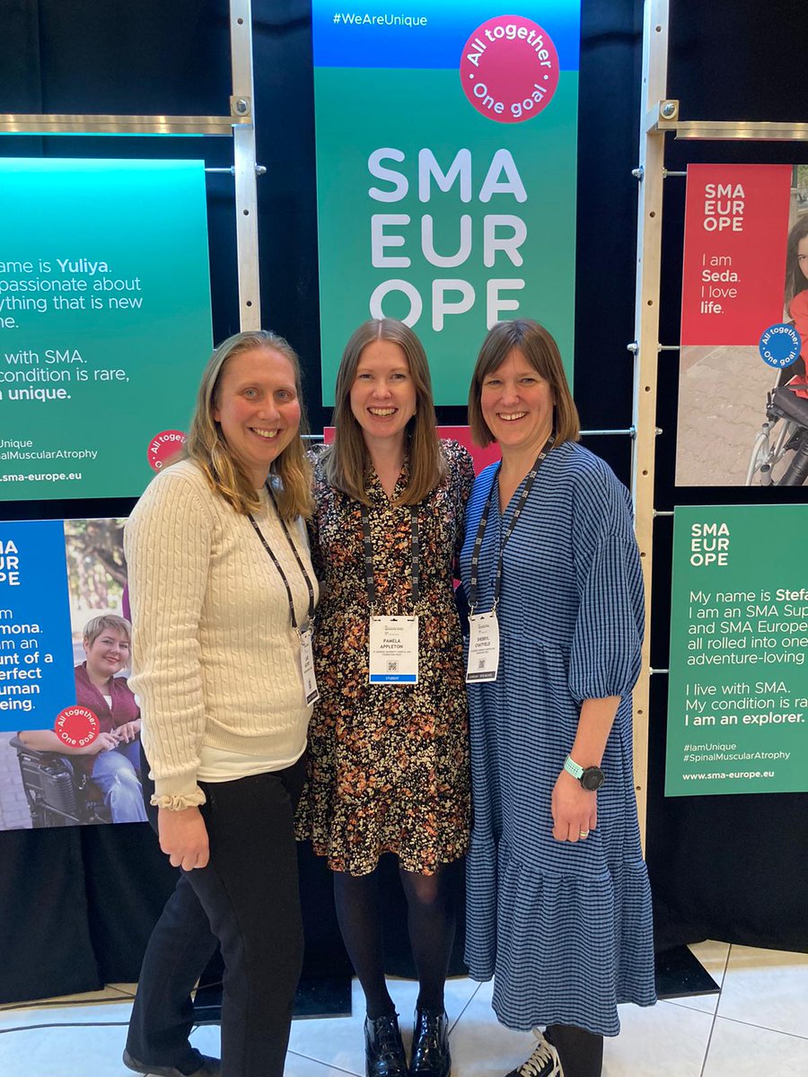 PamAppletonNMC's tweet image. We had a great time @SMAEurope  Proud to share my MSc research highlighting the impact of DMT on quality of life of adults with SMA - pleased to find like minded HCP from across the globe! With thanks to @SMA_UK_ and @MunfordDanielle