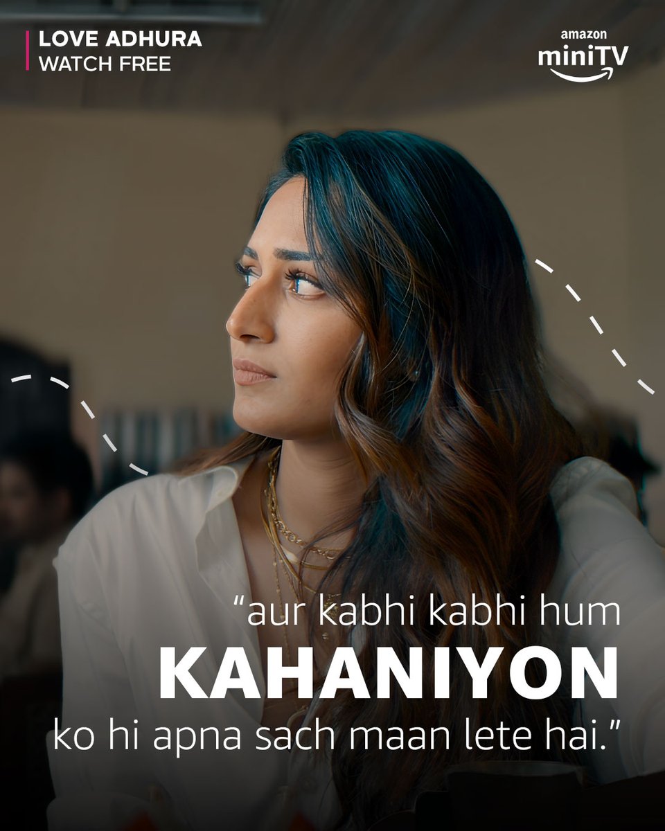 Amazon MX Player (@amazonmxplayer) on Twitter photo kaise pata chalega aapko kya sach hai aur kya kahani until you don’t watch their story?
watch #LoveAdhura, streaming now on Amazon miniTV for FREE
<a href="/kkundrra/">Karan Kundrra</a> <a href="/IamEJF/">Erica J Fernandes</a> #VivekMadaan <a href="/Saqib_Ayub_/">Saqib Ayub</a> <a href="/thechiraggk/">Chiragg Khatri</a> #AbhilashaPoul <a href="/rahuldevshetty/">Rahul Dev Shetty</a> <a href="/bilasactor/">Bilas Chandrahasan</a> #JainNeeraj <a href="/tansworld/">Tanveer</a> kaise pata chalega aapko kya sach hai aur kya kahani until you don’t watch their story?
watch #LoveAdhura, streaming now on Amazon miniTV for FREE
<a href="/kkundrra/">Karan Kundrra</a> <a href="/IamEJF/">Erica J Fernandes</a> #VivekMadaan <a href="/Saqib_Ayub_/">Saqib Ayub</a> <a href="/thechiraggk/">Chiragg Khatri</a> #AbhilashaPoul <a href="/rahuldevshetty/">Rahul Dev Shetty</a> <a href="/bilasactor/">Bilas Chandrahasan</a> #JainNeeraj <a href="/tansworld/">Tanveer</a>