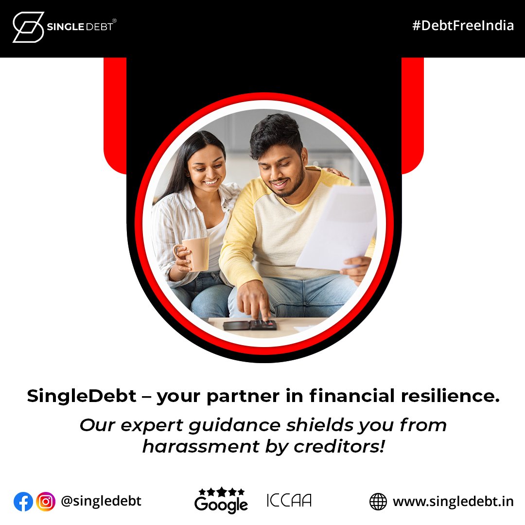 Single_Debt's tweet photo. Protect your #financial future with SingleDebt! Let us handle negotiations with creditors and don't let harassment by creditors affect your #future. 

Contact: 96191 03594 / 022 6876 2605 or visit: https://t.co/4J1Q6eO5tE

#SingleDebt #Debt #Creditors #Harassment #DebtFreeIndia https://t.co/LpjIiPh4pt