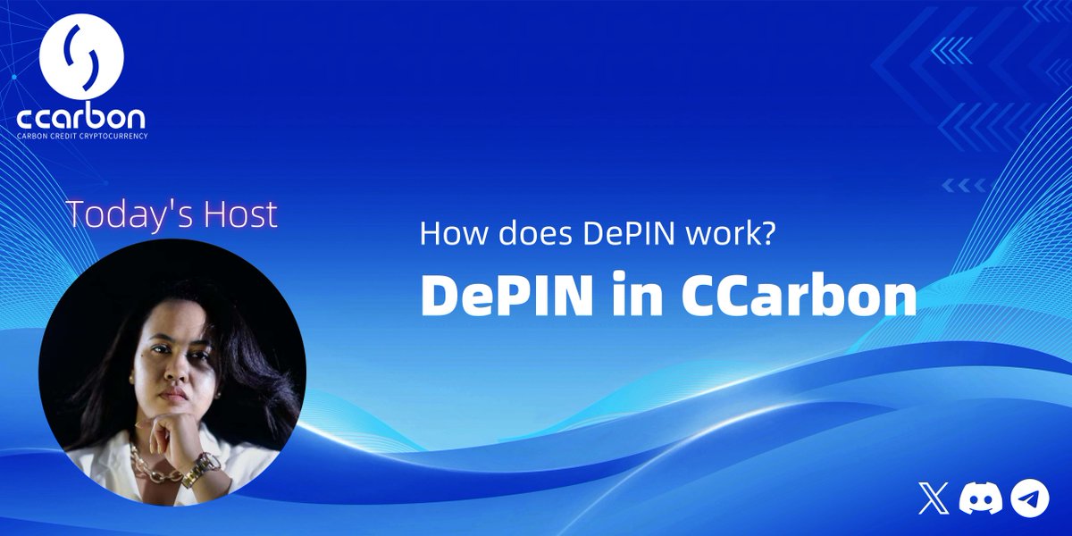 ccarbonWorld's tweet photo. Today we continue to talk about #DePIN .
📅21:30 March 16 (UTC+8)
 Don't be late!
#CCarbon #CCarbonToken #CCT #CC #RWA #ReFi #DeFi https://t.co/jLCgdgHt9v