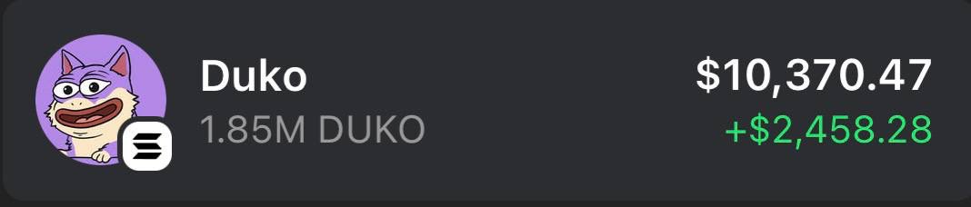 sneighkamoto's tweet image. Hey @SrPetersETH 👋
Loads of us cardano degens been capitulating to SOL for genny wealth. Had only put a few hundred bucks in @dukocoin 

Fancy giving away a raffle ticket to win a Bitcoin to the Duko community? Would love to donate a few for people to win 🏆