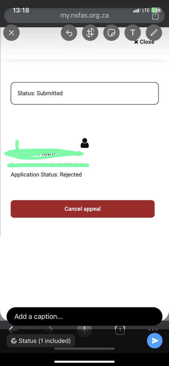 MatheMakabelo's tweet photo. @myNSFAS My status changed from awaiting academic eligibility to this https://t.co/WjrNptQpGe