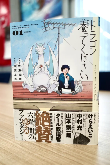 3/19(火)発売の『ドラゴン養ってください』1巻の実物を昨日担当編集さんからいただきました!まさかこんな早く見られるとは…1巻発売PRの宣伝文句にあった「イルセラの肌のような手触り」を一足早く体験しました。発売当日をお楽しみに!#ドラゴン養ってください 