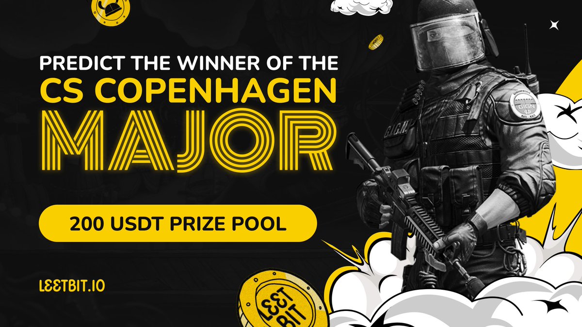 🔥#CS2 #CopenhagenMajor PREDICTION CONTEST🔥

For all the Counter-Strike fans out there, we are bringing you a prediction contest! 😎

1⃣ Predict the winner of CS Copenhagen Major!
2⃣ Write your team predictions 👇in the comments!
3⃣ Retweet this post!
4⃣ Follow <a href="/LeetBitOfficial/">Leetbit</a>