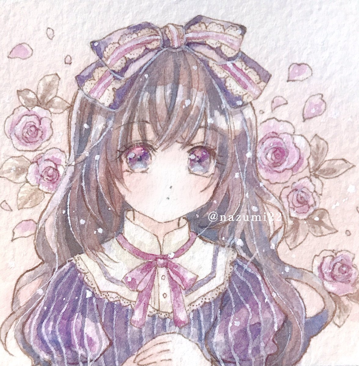 「ミニ額その1#FlowerBook_花図鑑#透明水彩 #イラスト 」|なずみ紫帆のイラスト