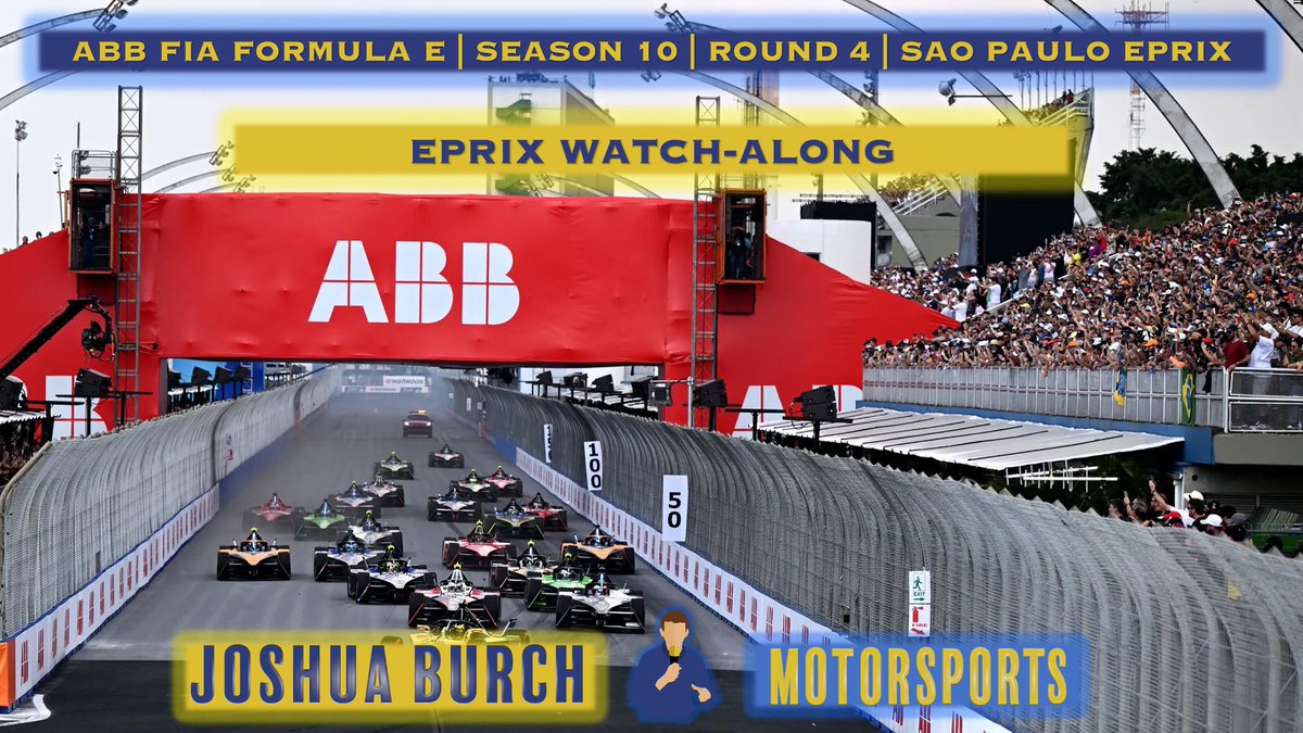 Join @JoshuaBurch99 @edwardjhunter @allsportsfan24 for watch-along coverage of the #ABBFormulaE #SaoPauloEPrix live now on #YouTube & #Twitch 

youtube.com/live/zJbJagOoK…
twitch.tv/jbmotorsportst…