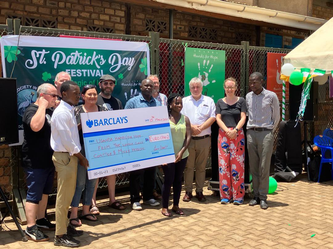 Thank you so much to the “9 Hazel trees” band from Ireland for #StPatrickDay #SPD2024 here in Uganda for the 2nd year, and for the funds you raised for “Hands of Hope” school