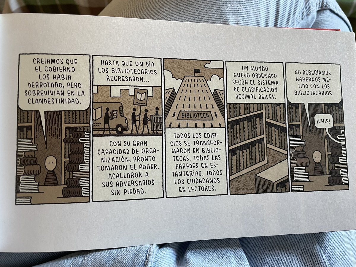 javiejea20's tweet photo. No soy muy fan de la cosa gráfica, pero esto de #TomGauld, me ha llamado la atención por razones obvias. ‘La venganza de los bibliotecarios’ será cruel y despiadada. 😂📚 https://t.co/IEDKCzBGPJ