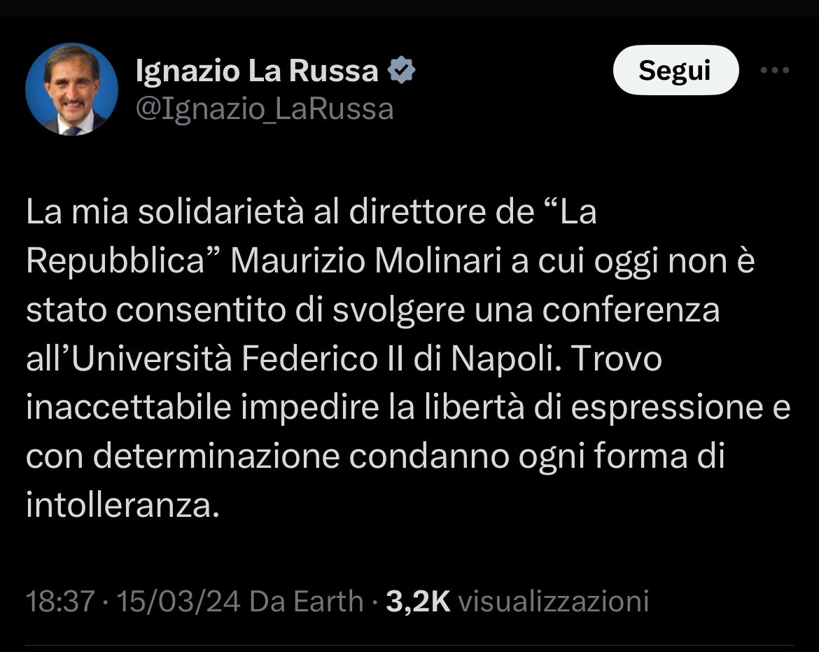 Thread lungo, ma quasi muto. Lascio parlare loro, la grande famiglia della “solidarietà” a maumol, unita finalmente nella lotta ai “veri fascisti”! Iniziamo col pacato Ignazio, paladino da tempi molto sospetti della “libertà di espressione”.