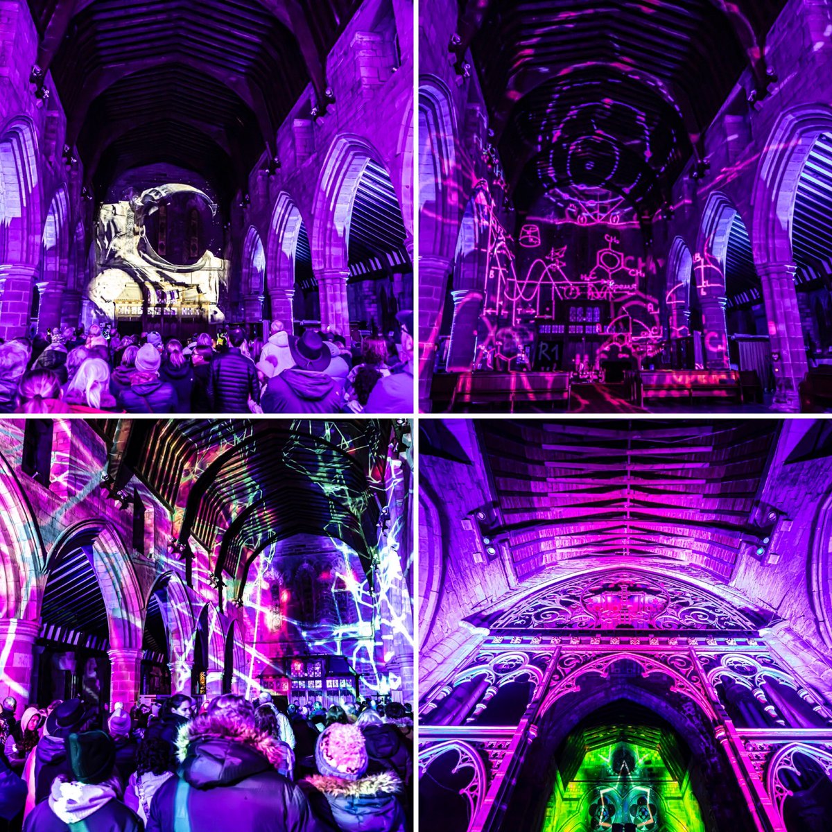 Thanks to everyone who visited #Space in St Bees Priory Church over the last couple of nights - a very special and intimate experience in stunning 900 year old church @CumberlandCoun @DiscoverCarlisl #ProjectionMapping #projectionart #sonetlumiere