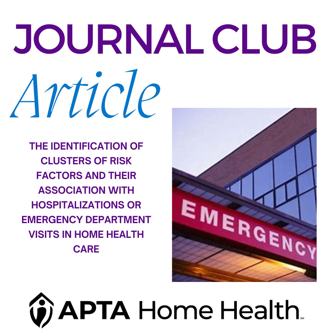 It's Week 3 Click the link in our bio to read this week's Journal Club article! #AHH #APTAHomeHealth #APTA #HomeHealth #HomeHealthPT #HomeHealthPTA #PhysicalTherapy #PhysicalTherapist #PhysicalTherapistAssistant #scholarlyarticles #journalclub
