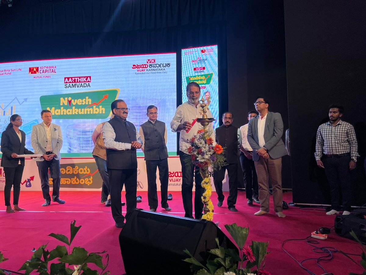 abslmf's tweet photo. A glowing start to a financial awakening!
#NiveshMahakumbh commenced with a traditional lamp lighting ceremony, seeking knowledge and prosperity for all investors. #IEDD #abslmf
@simpleharish
@sukhoham
@manish647
@vinodnbhat
@srkoti
@Gururajmf 
@ArunMohanty15 #ShrihariDwarakanath https://t.co/wrX3W0PYch