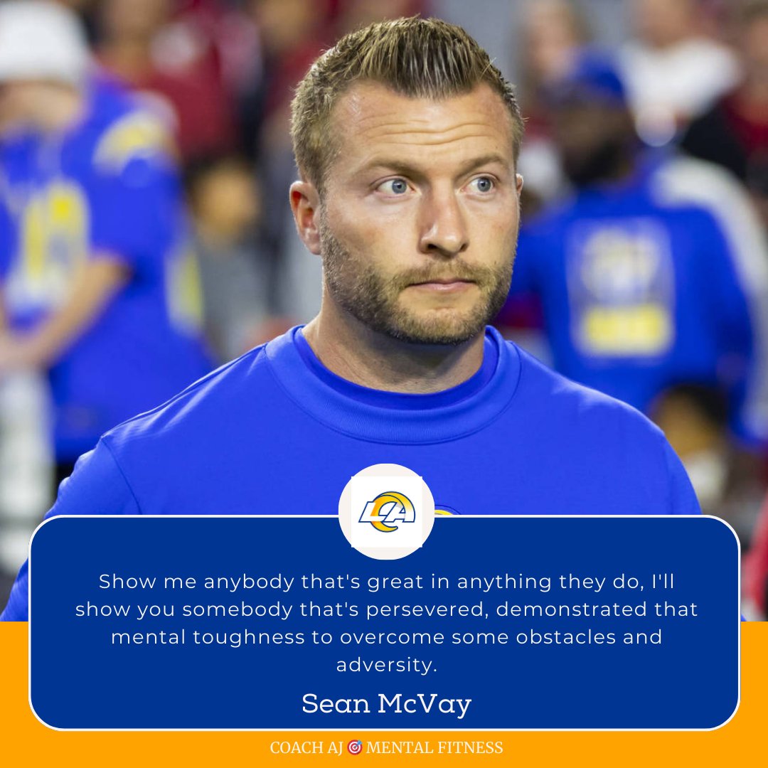 NO STRUGGLE, NO GROWTH Sean McVay said, 'Show me anybody that's great in anything they do, I'll show you somebody that's persevered, demonstrated that mental toughness to overcome some obstacles and adversity.' Growth only happens when you accept these 3 things: 1. There will