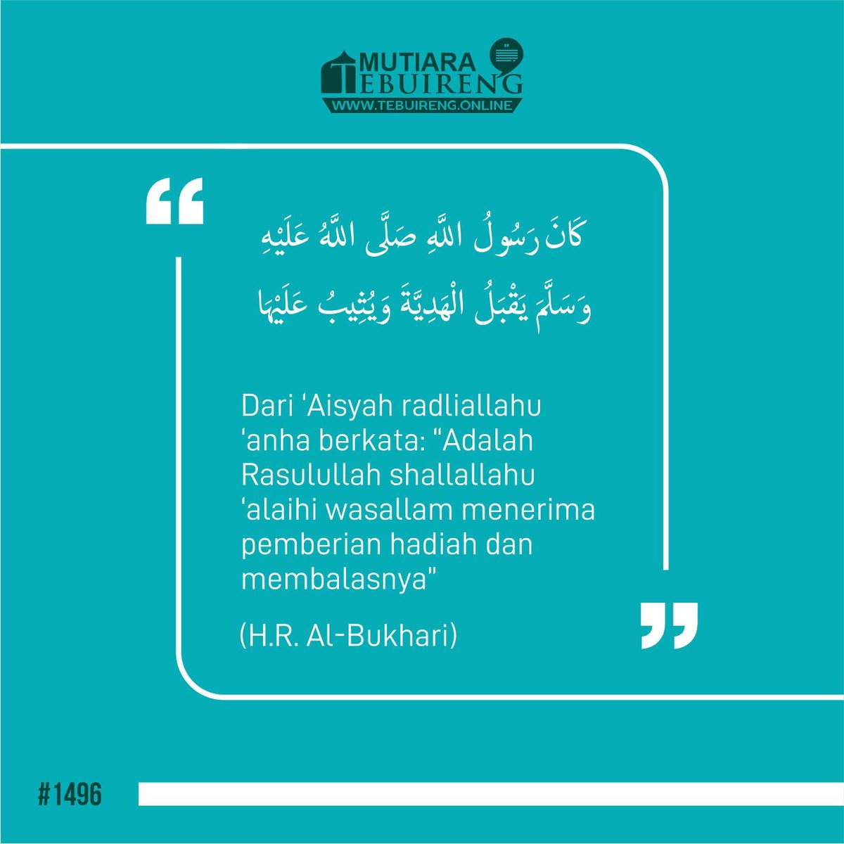 Mutiara Tebuireng #1496 

#hadis #bukhori #hadiah #mutiaratebuireng #majalahtebuireng #pesantrentebuireng