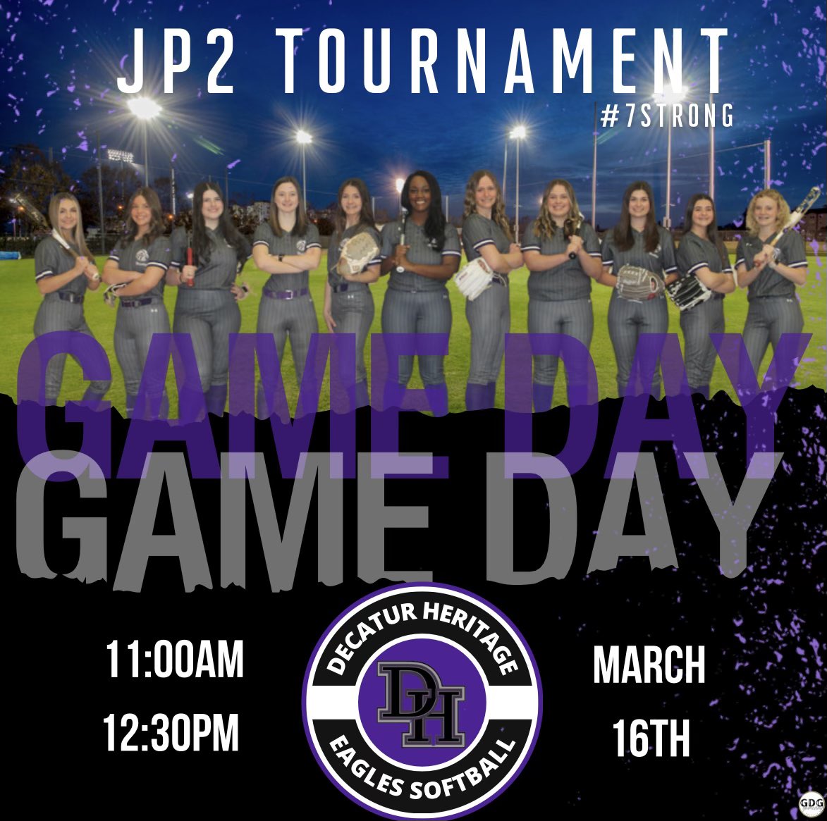 Come out and support your Lady Eagles today! 💜🦅🥎 #7STRONG