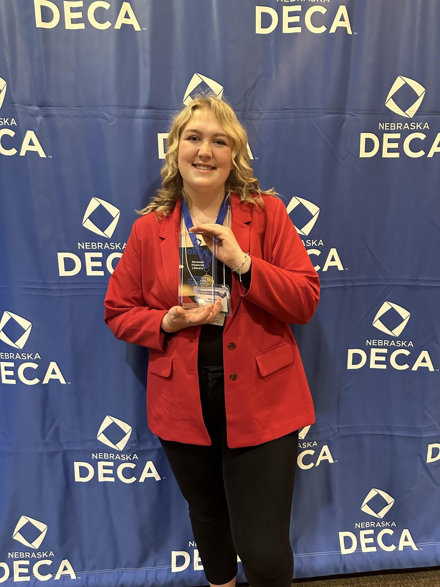 Congrats to Abbie Siemonsma for placing second in Personal Financial Literacy at state and qualifying for ICDC!