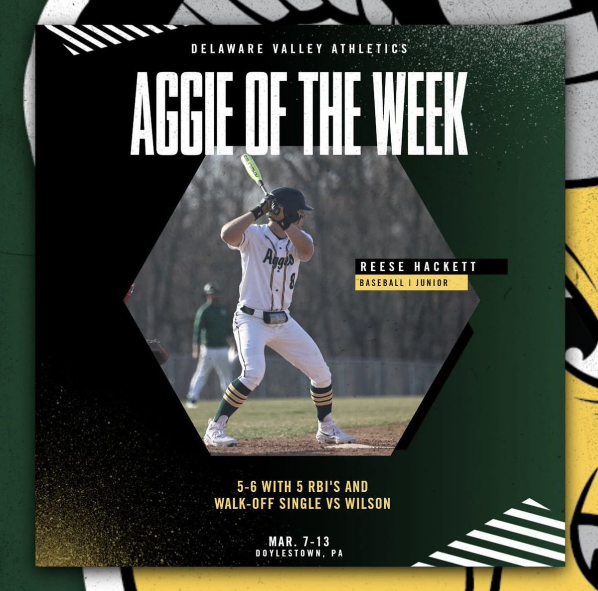 Delval Baseball (@dvu__base) on Twitter photo We have an Aggie of the week and a conference double header!
First Pitch noon, at Desales University!!
<a href="/ReeseHackett/">Reese Hackett</a>
#Rollaggies We have an Aggie of the week and a conference double header!
First Pitch noon, at Desales University!!
<a href="/ReeseHackett/">Reese Hackett</a>
#Rollaggies