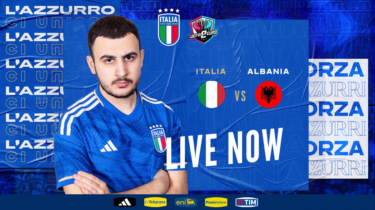 Live ora il primo match di qualificazione per #eEURO24 contro l’Albania 🇮🇹💙 Clicca qui per seguire la diretta 👉🏻: youtube.com/watch?v=SCbymf… #Azzurri #eNazionale