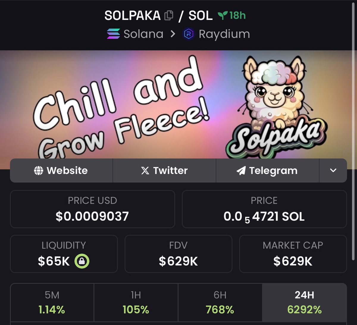 #SOLPAKA 🦙 fliegt! 🚀🌖

629k MC! 🔥 

#1Msoon