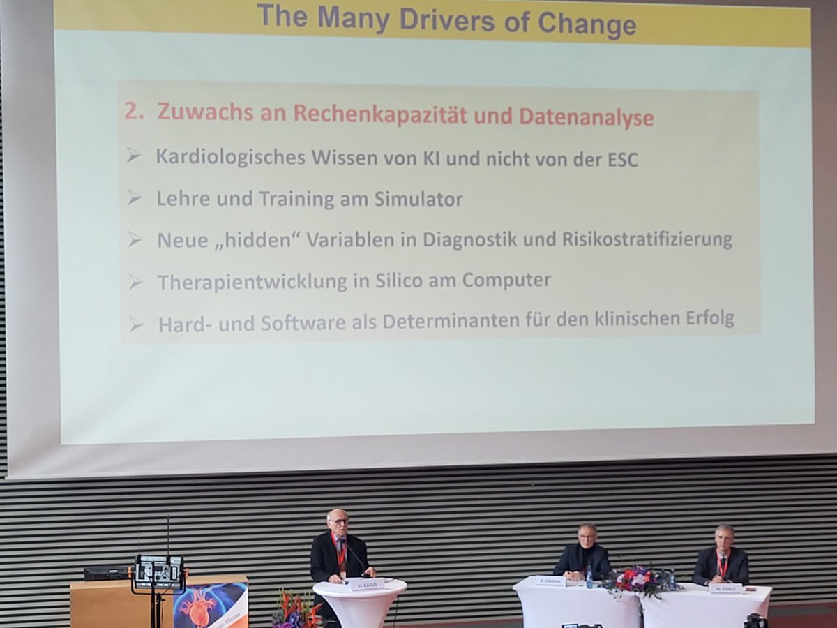 Data science matters! - Prof. Katus in Hannover über die Zukunft der Kardiologe #HerzLungenMesse, #biomedicaldatascience, @MHH_life,  <a href="/SamiraSoltaniMD/">Samira Soltani</a>, <a href="/HenrikeHillmann/">Henrike Hillmann</a>,  <a href="/JBauersachsMD/">Johann Bauersachs</a>