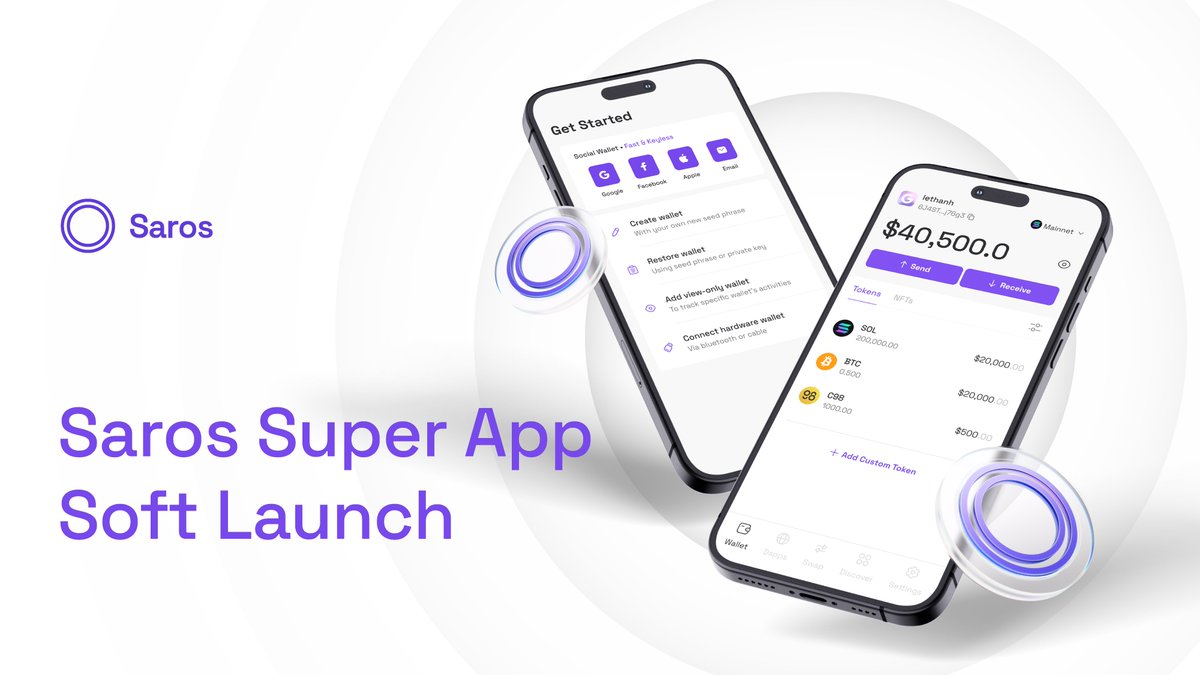 saros_xyz's tweet photo. Major updates for our Sarosians as @solana birthday is going hard! 🔥

📢 Saros Super App is live!

Redefine your experience on Solana with Saros Super App.

Now available on:
📱IOS: https://t.co/GmrYciegr4
📱Android, Extension: Coming Soon. https://t.co/WGMNg7fnS7